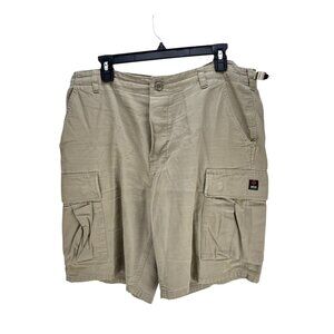 Suisse Sport Mens Cargo Shorts Khaki Cotton Utility Pockets Size Medium Casual